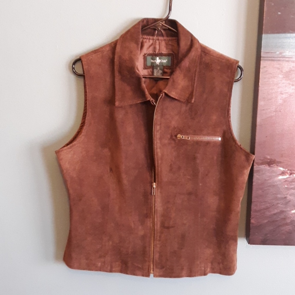 HUNT CLUB Genuine Leather (Suede) Riding Vest